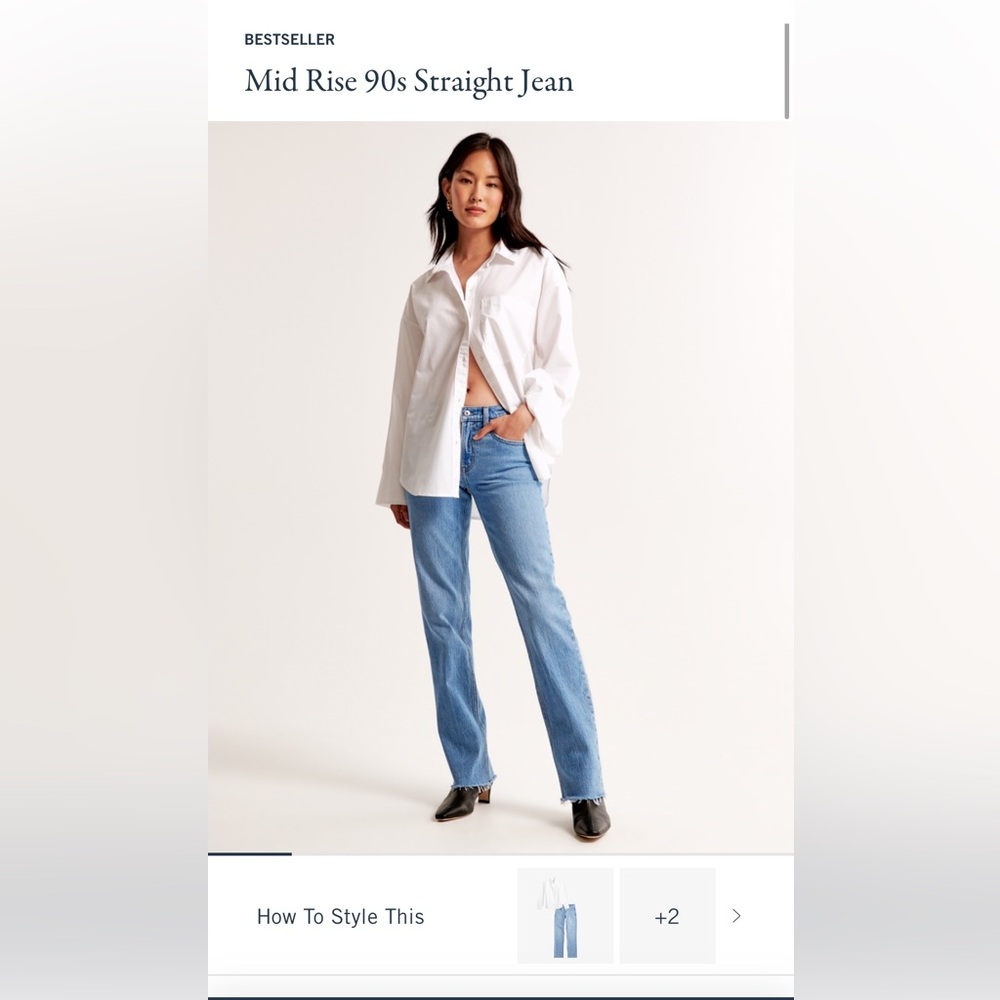 Abercrombie 00 Straight Mid Rise Jeans